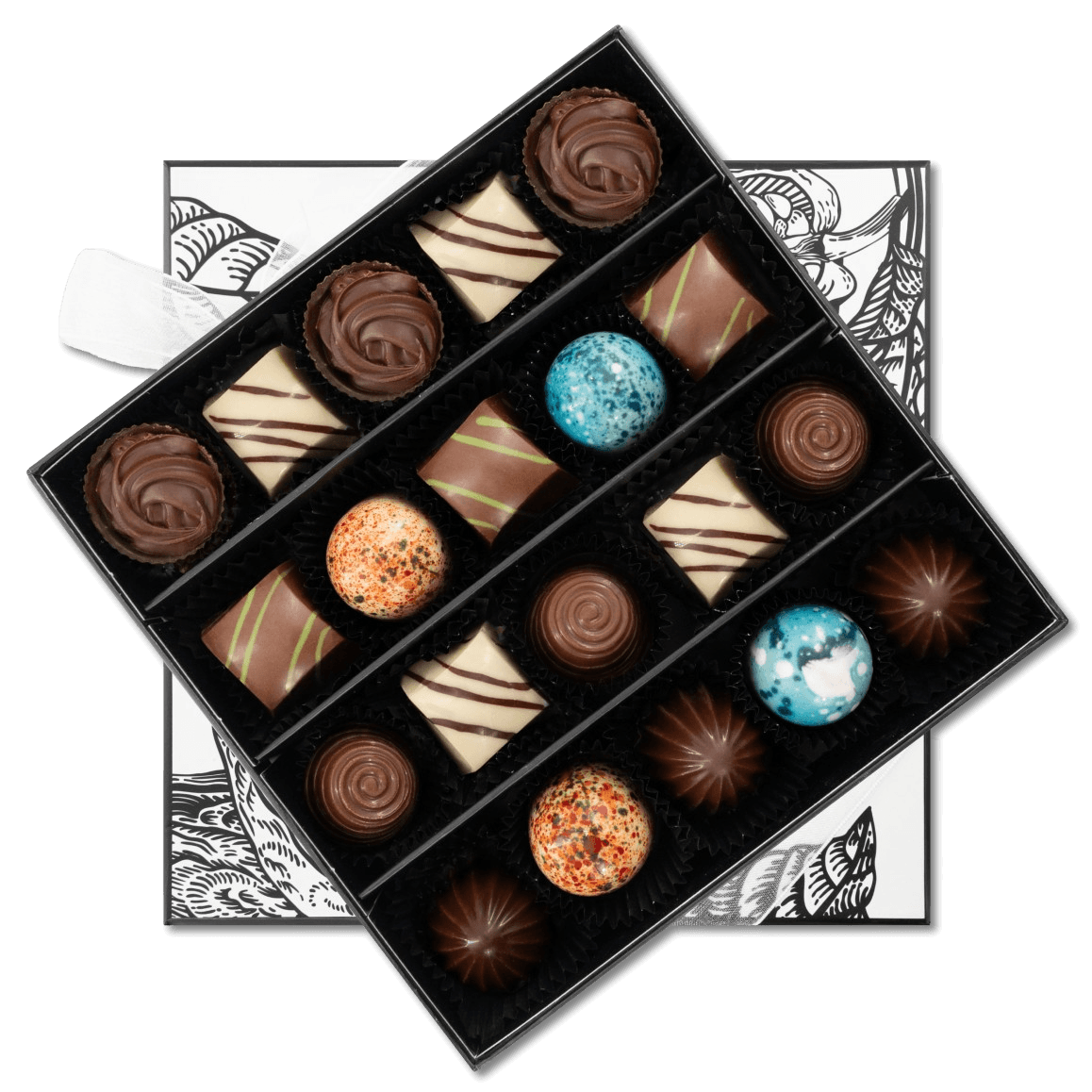 Prestige box of 20 chocolate pralines 300g 5407008479282 The Belgian Chocolate Makers