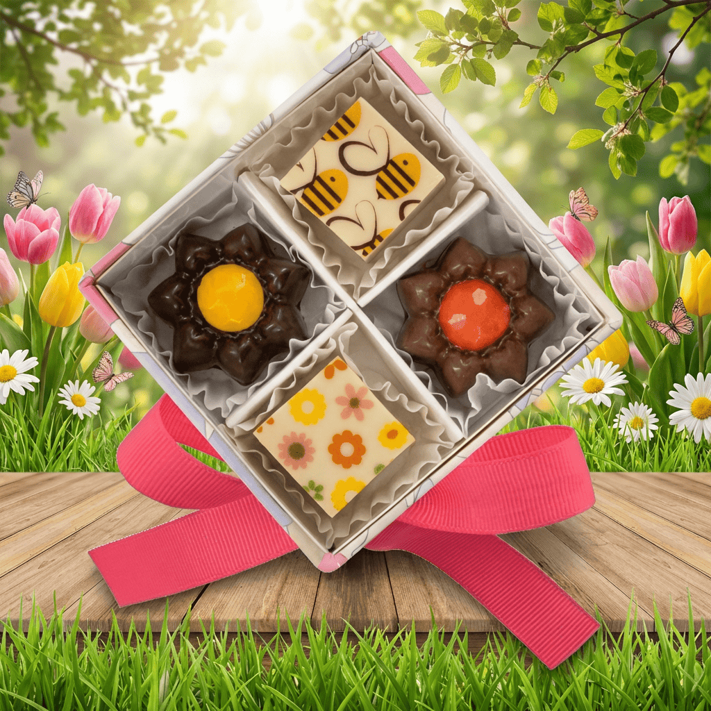 Spring pralines box 50g 5407008475611 The Belgian Chocolate Makers