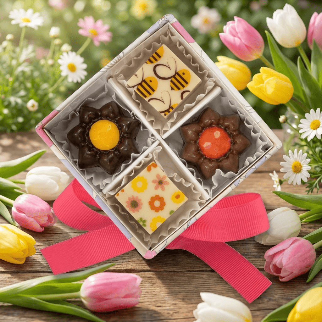 Spring pralines box 50g 5407008475611 The Belgian Chocolate Makers