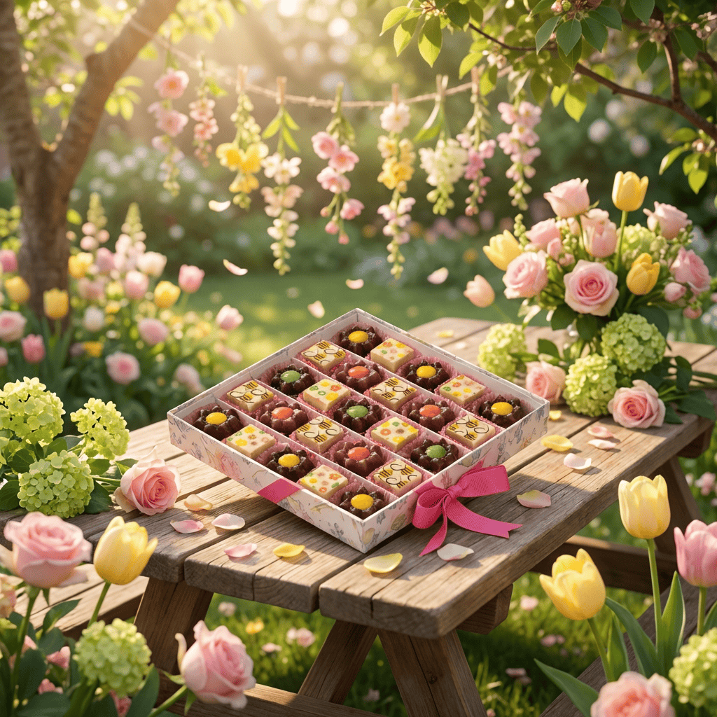 Spring pralines boxes 300g 5407008478346 The Belgian Chocolate Makers