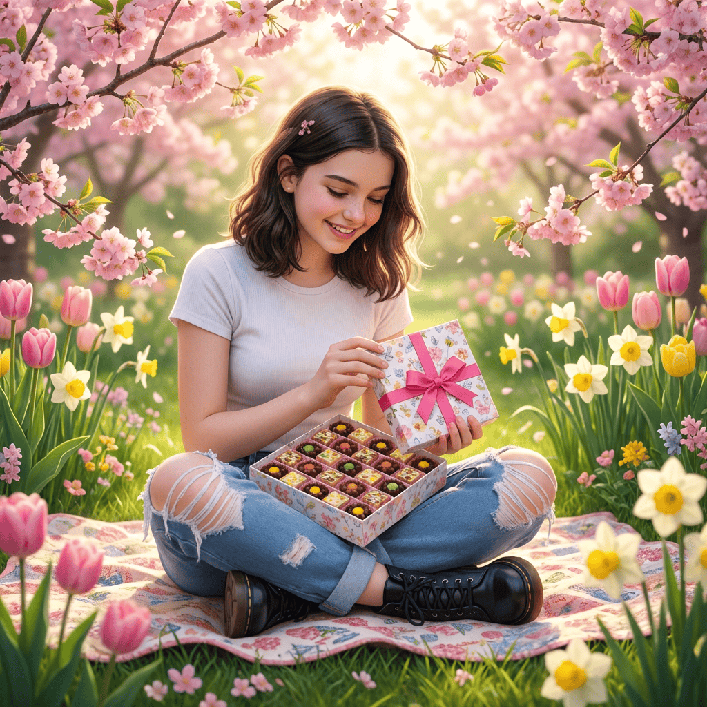 Spring pralines boxes 300g 5407008478346 The Belgian Chocolate Makers