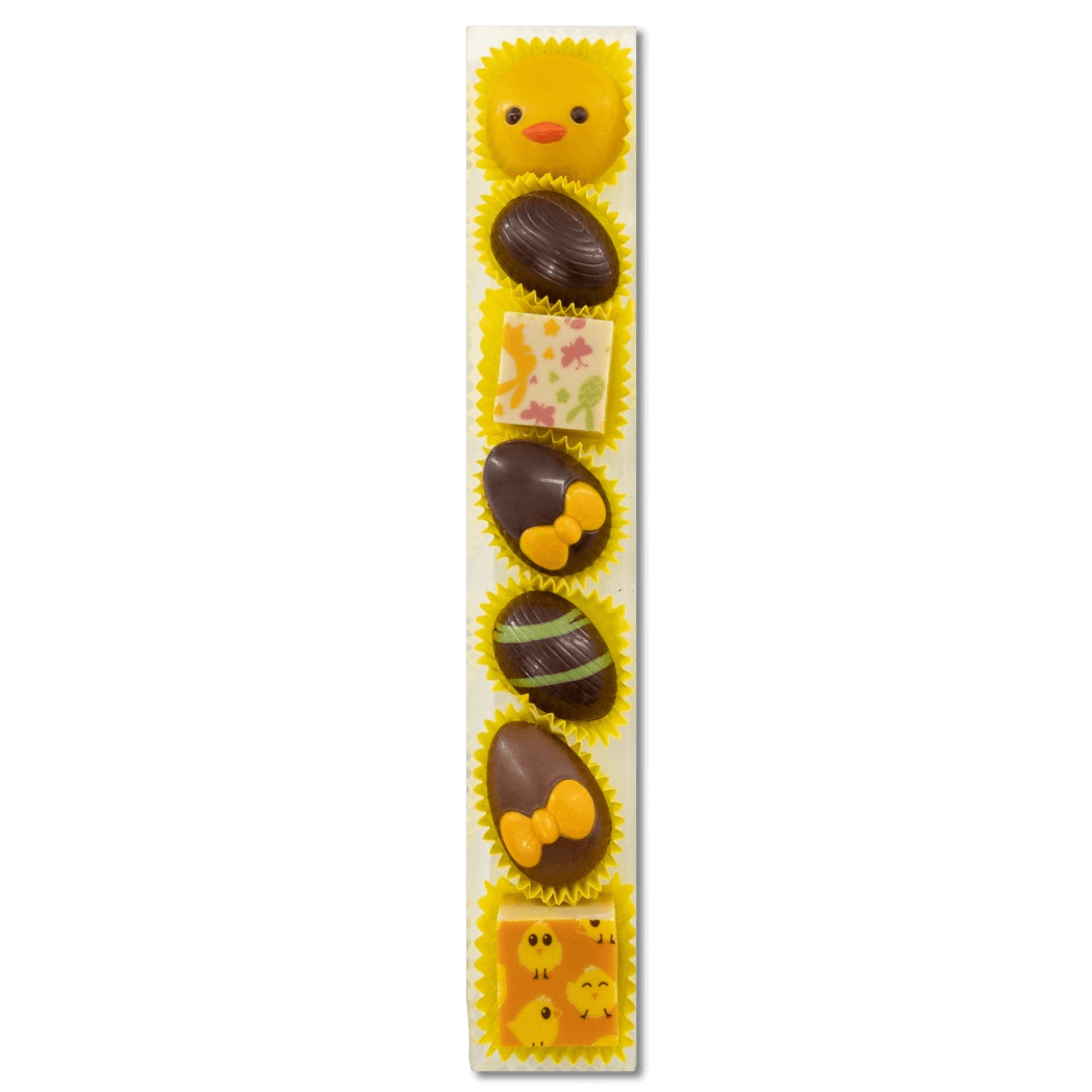 Stick of 7 mixed Easter pralines 105g 5407008470128 The Belgian Chocolate Makers
