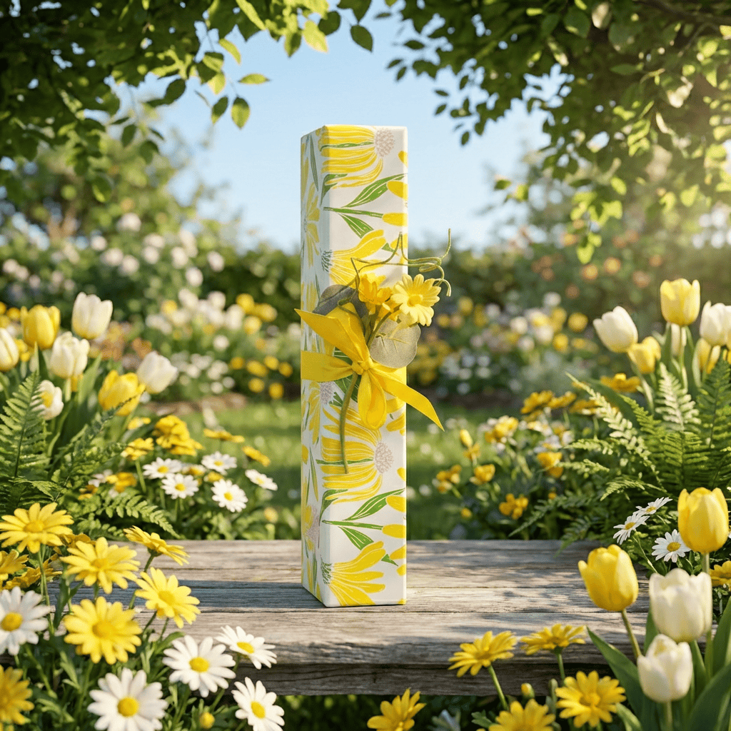 Sunny daisy box of assorted Belgian pralines 105g 5407008478360 The Belgian Chocolate Makers