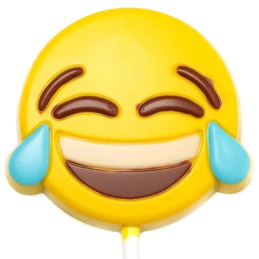 Chocolate lollipop joy emoji - The Belgian Chocolate Makers
