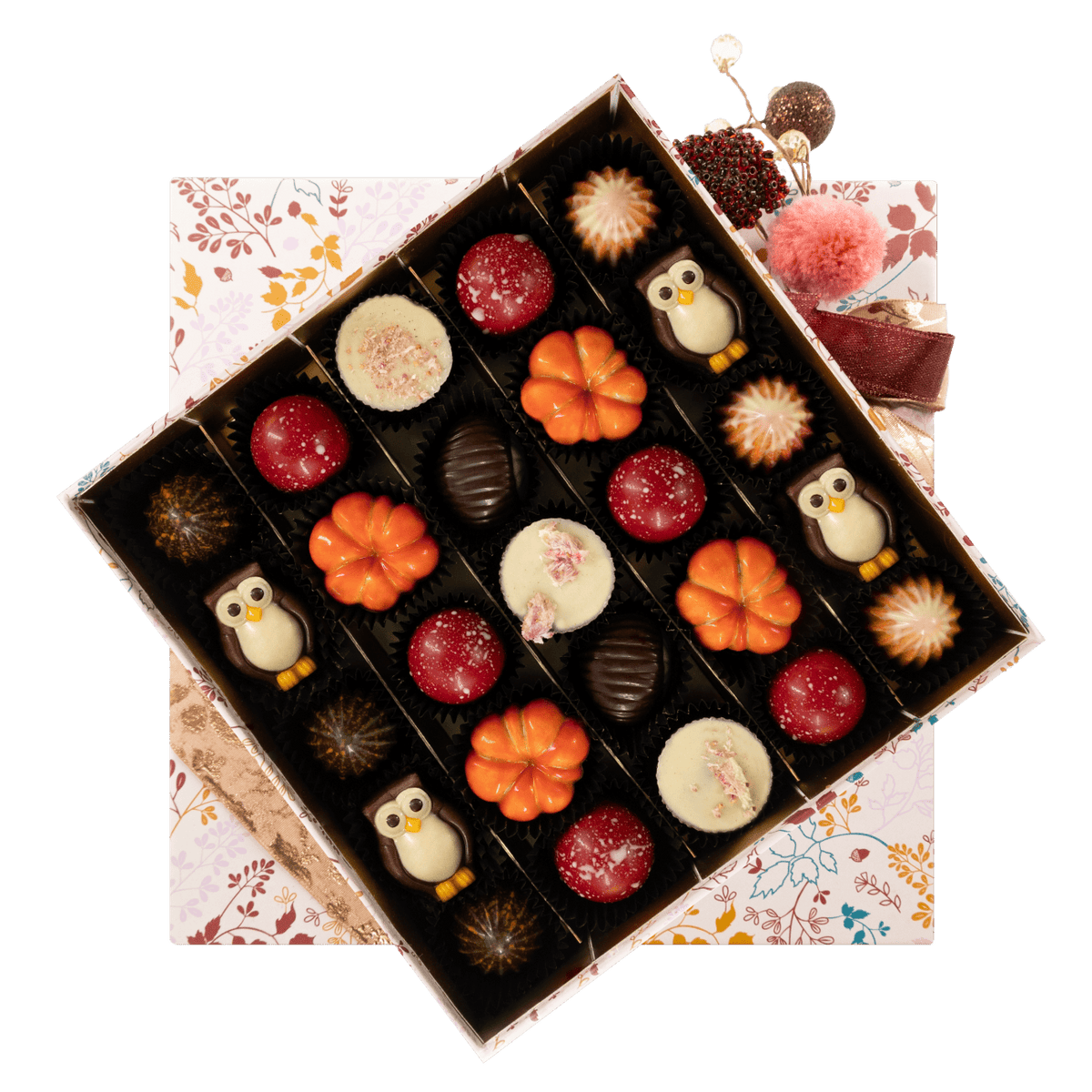 Warm shadow pralines 375g 5407008478476 The Belgian Chocolate Makers