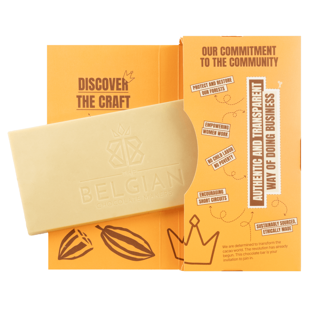 White chocolate bar vanilla Bourbon 35% 5407008470258 The Belgian Chocolate Makers