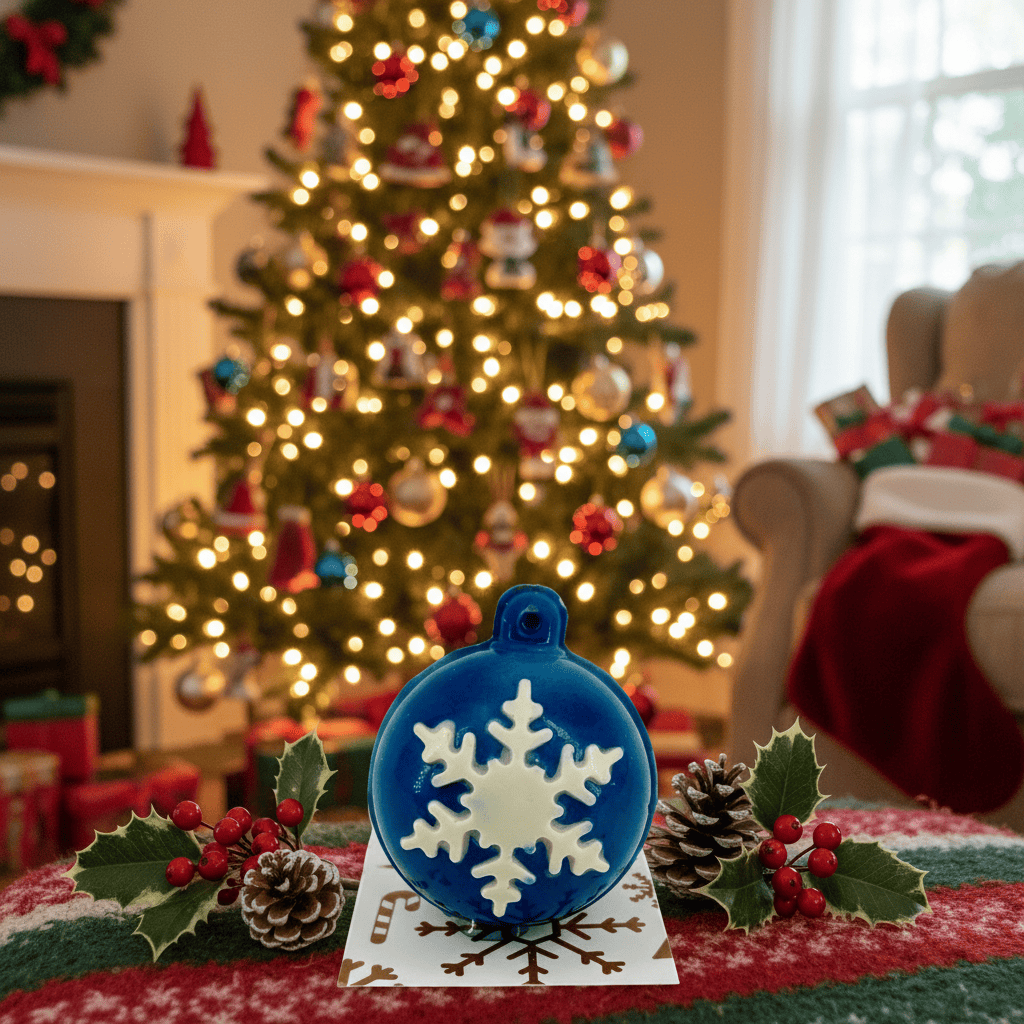 White chocolate festive Christmas bowl 60g 5407008479473 The Belgian Chocolate Makers