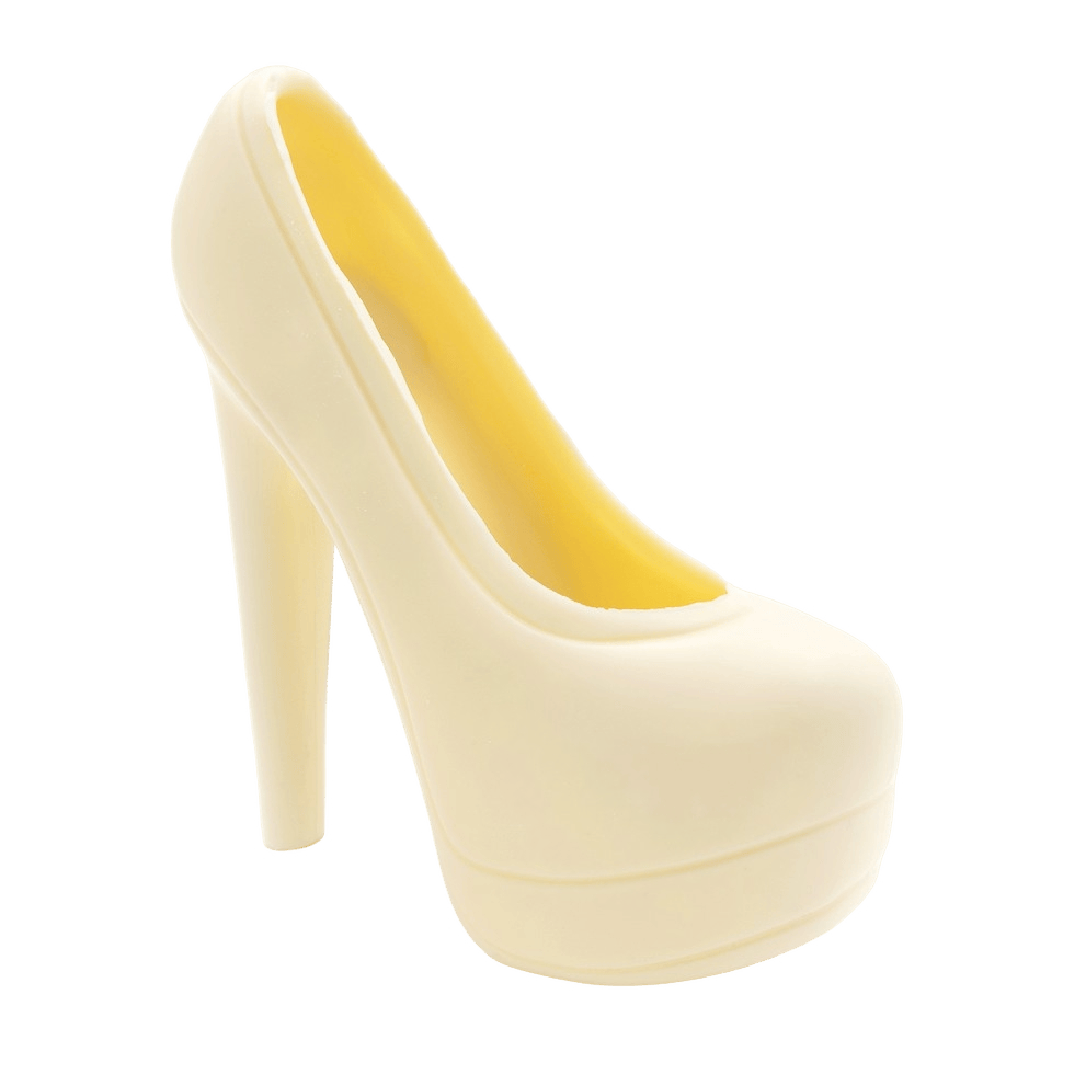 White chocolate high heel 180g 5407008470463 The Belgian Chocolate Makers