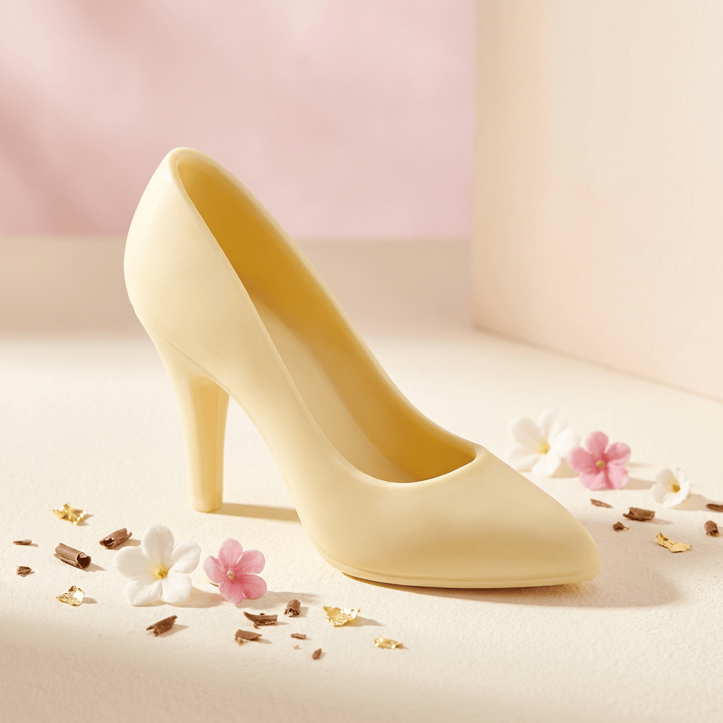 White chocolate high heel 65g 5407008470425 The Belgian Chocolate Makers