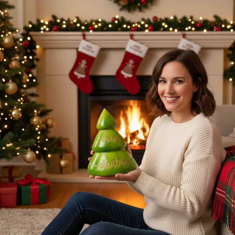 White chocolate Merry Christmas tree 280g 5407008479398 The Belgian Chocolate Makers