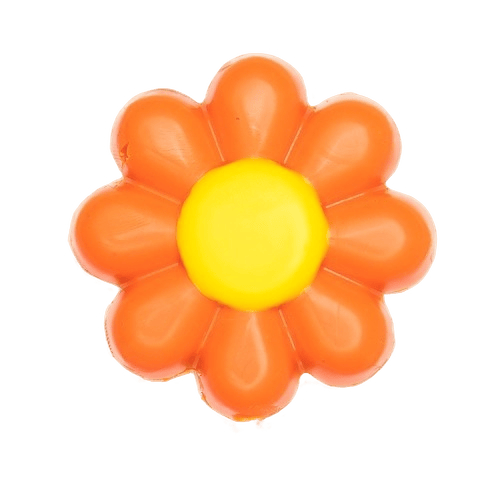 White chocolate orange flower lollipop 20g 5407008475154 The Belgian Chocolate Makers