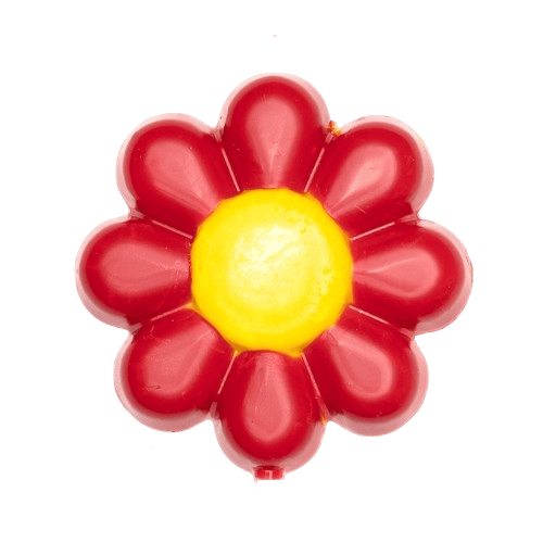 White chocolate red flower lollipop 20g 5407008475147 The Belgian Chocolate Makers