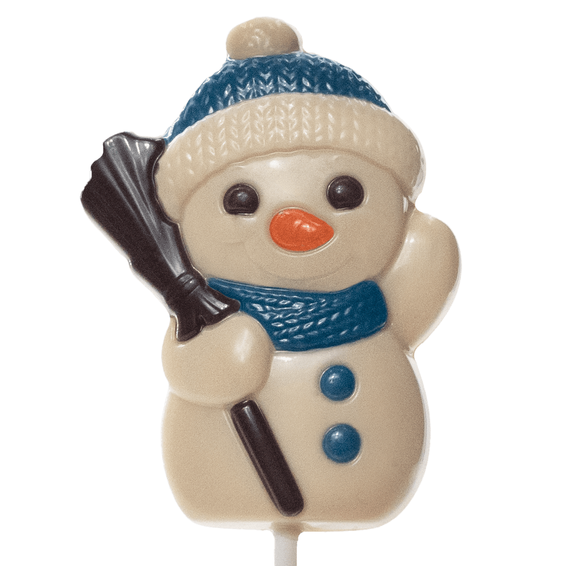 White chocolate snowman lollipop 25g 5407008478612 The Belgian Chocolate Makers