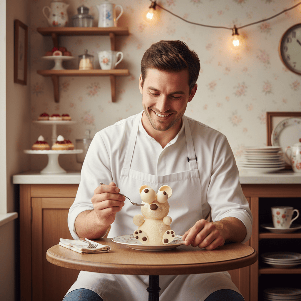 White chocolate winter bear 520g 5407008474966 The Belgian Chocolate Makers