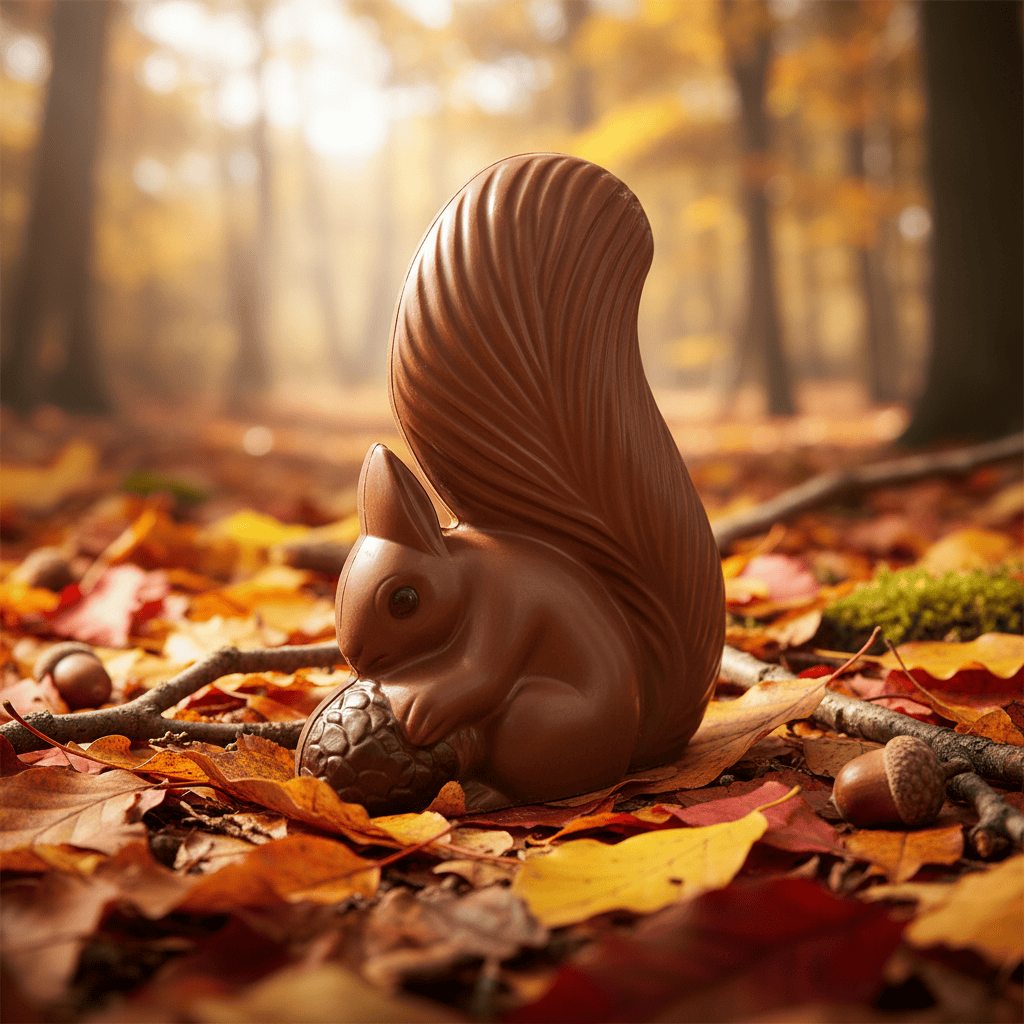 Milk chocolate squirrel 100g: Belgian craft in a cute figurine