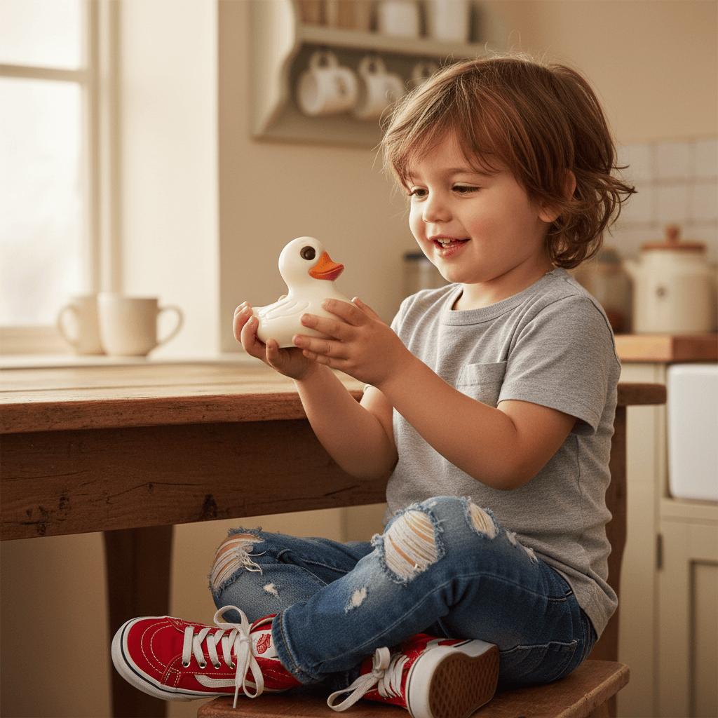 White chocolate duck 75g: Belgian gift for occasions