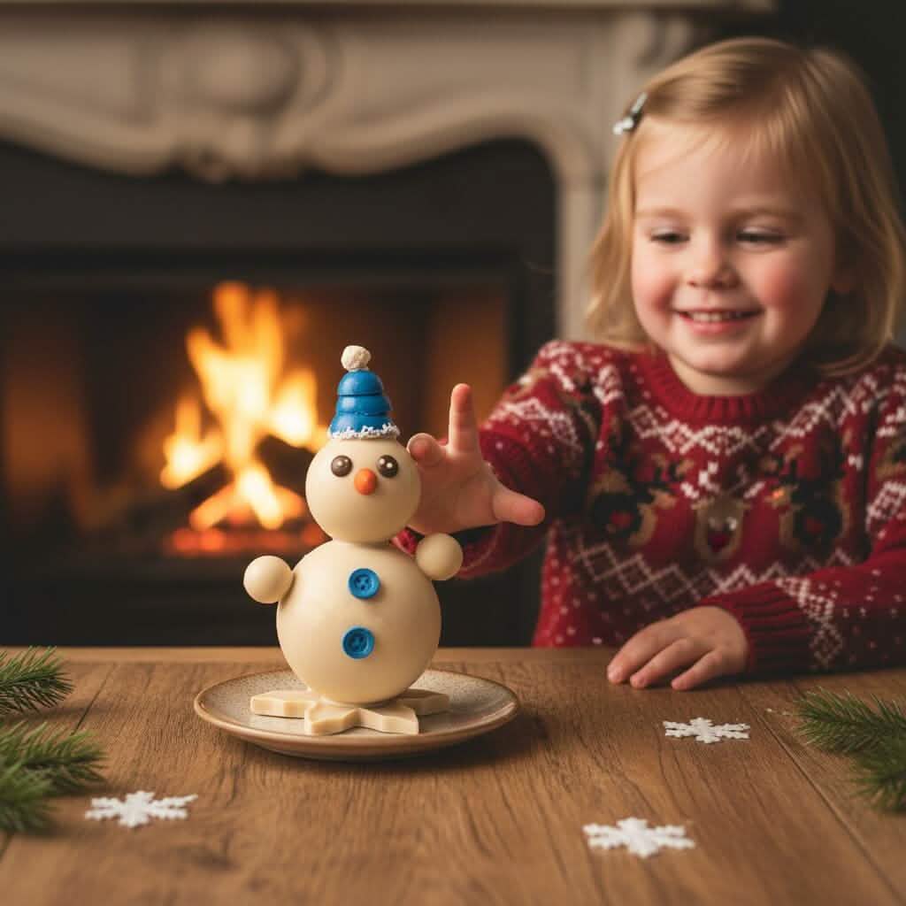 White chocolate snowman 150g: A Belgian winter gift