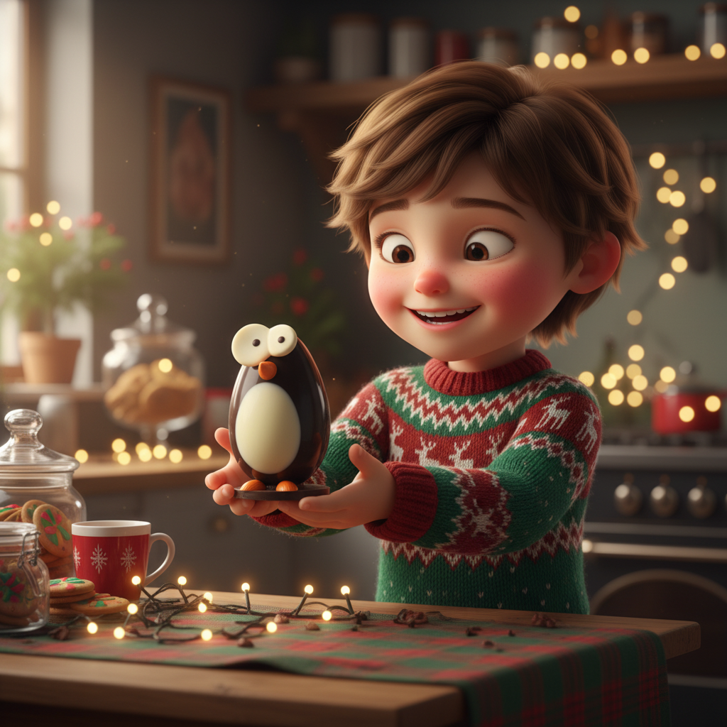 Pinguino 3D (cioccolato fondente) 300 gr