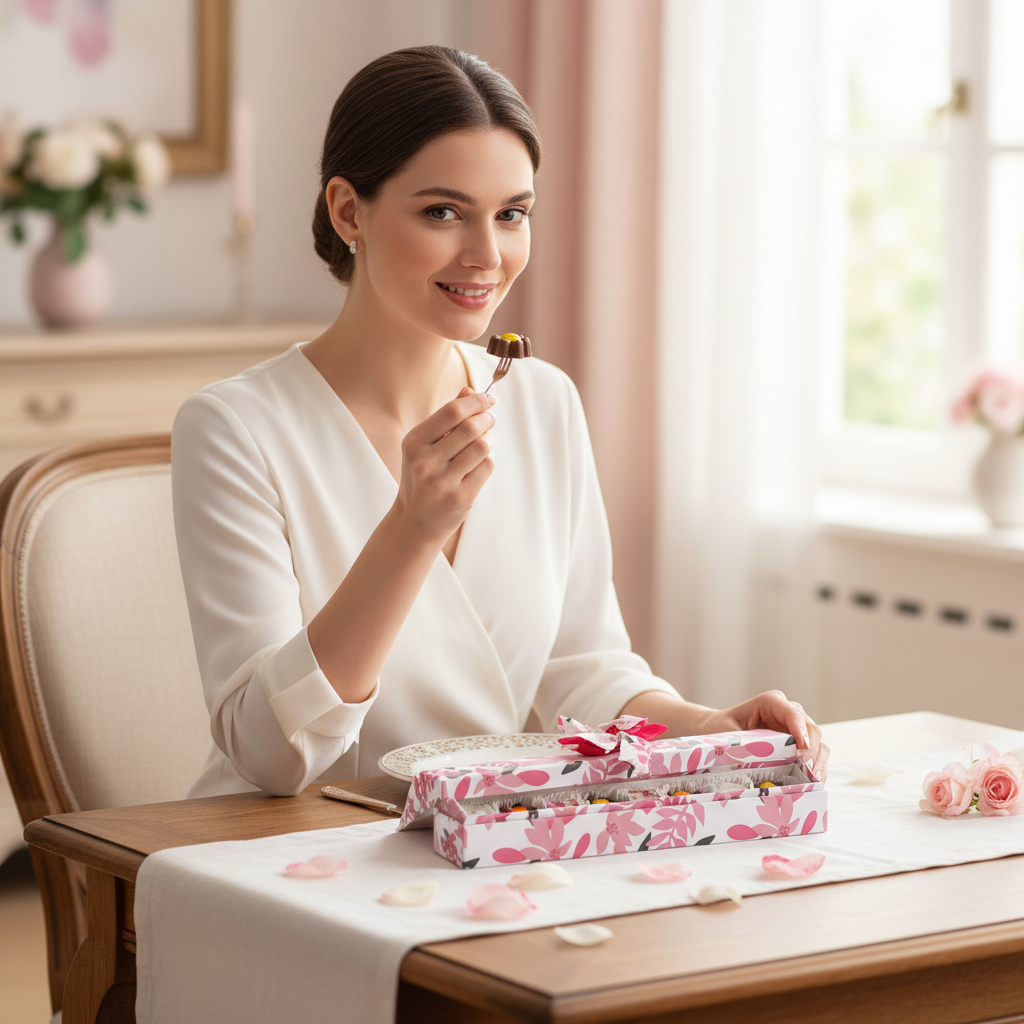 Frühlingskarton mit 7 Pralinen 135g