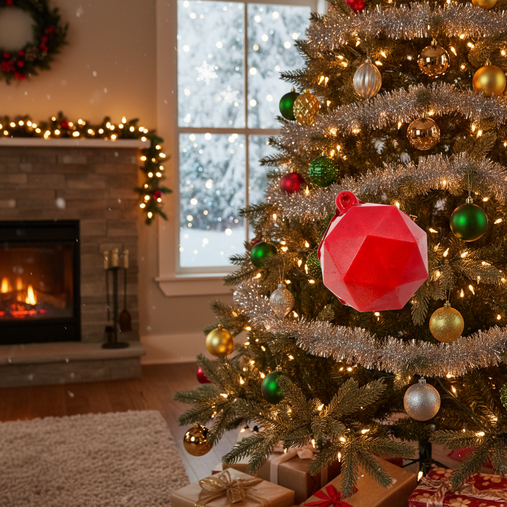 Festliche Weihnachtsschale aus weißer und Vollmilchschokolade 60g