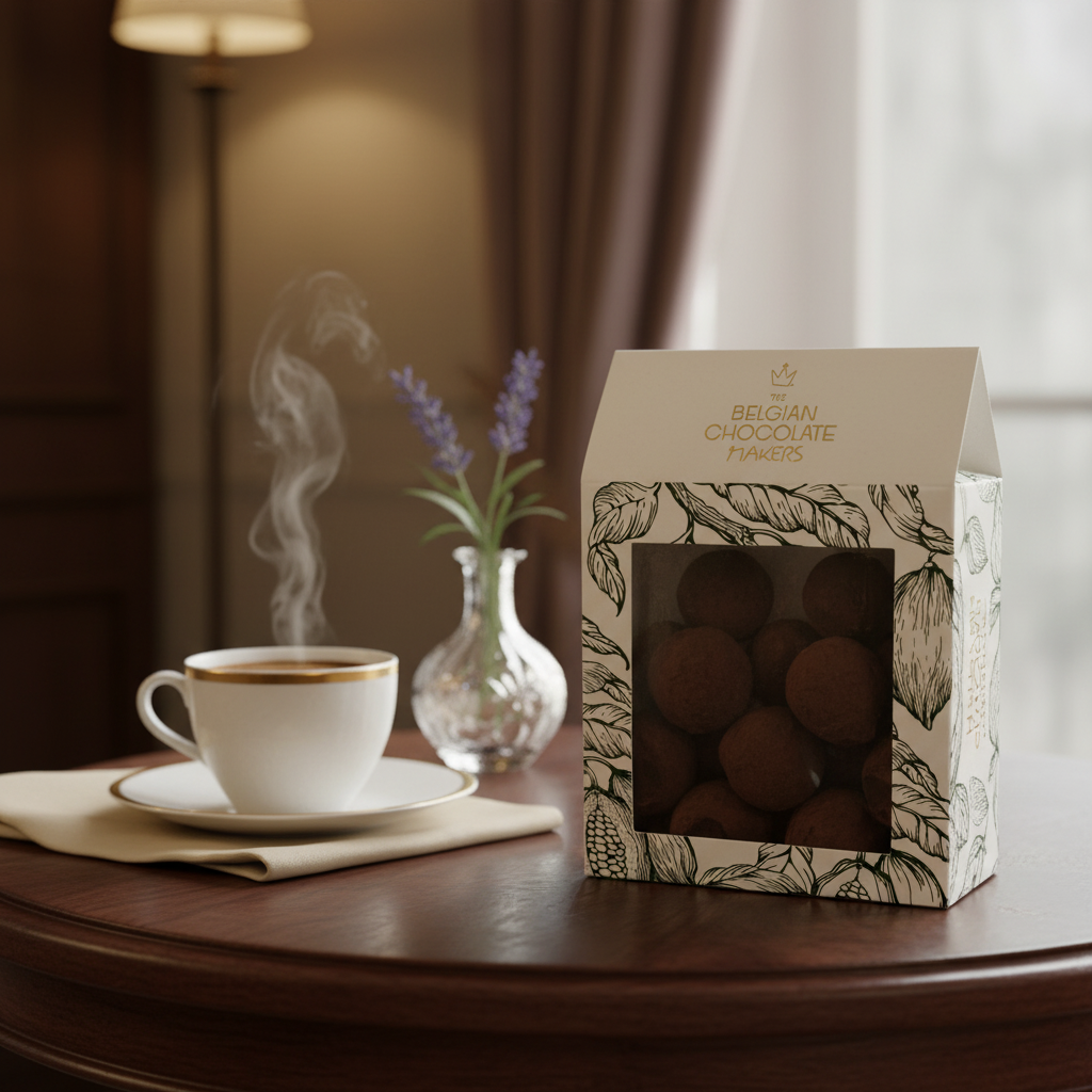 Pouch of Belgian truffles with cacao coating 160g