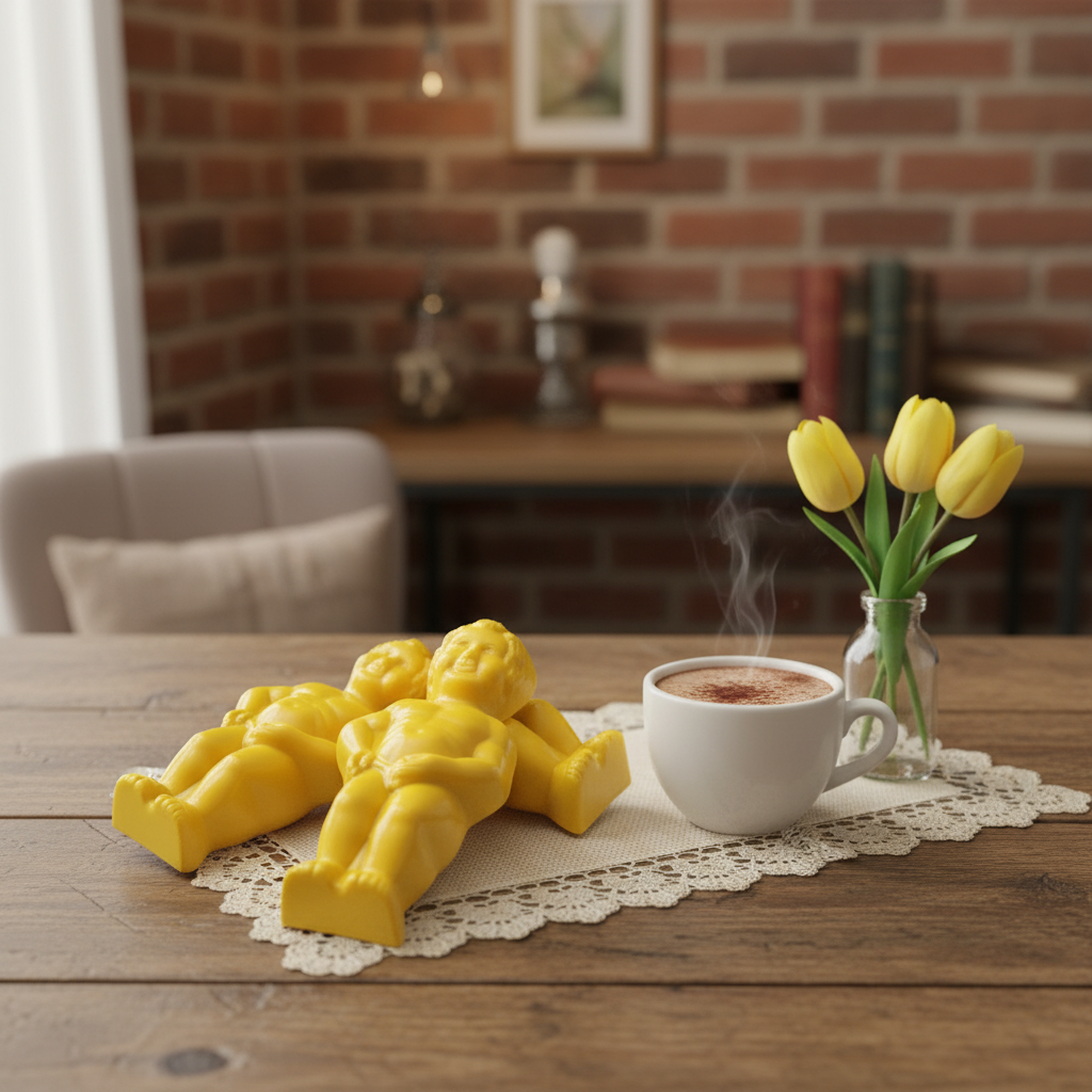 White chocolate Manneken Pis (yellow) 2x20g