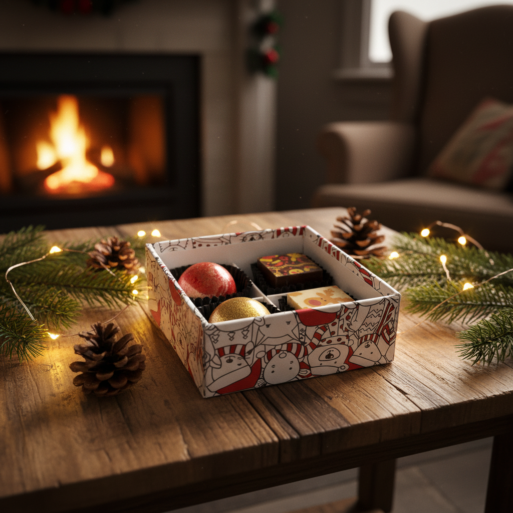 Scatola di Natale 4 praline 50g