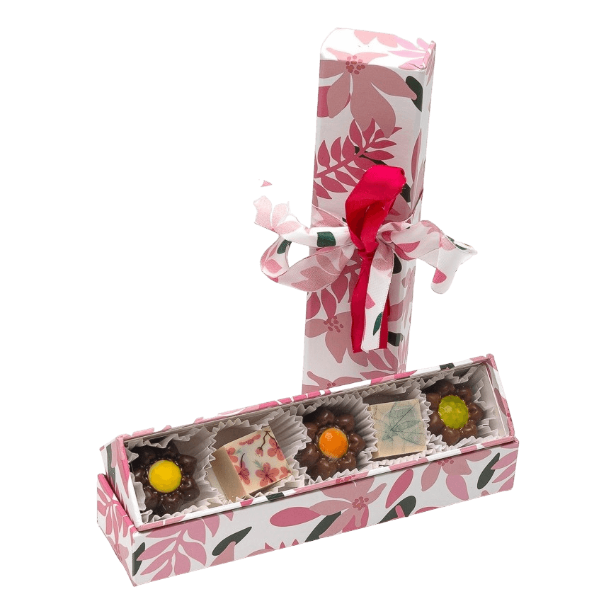 Frühling Schachtel mit 5 Pralinen 75g