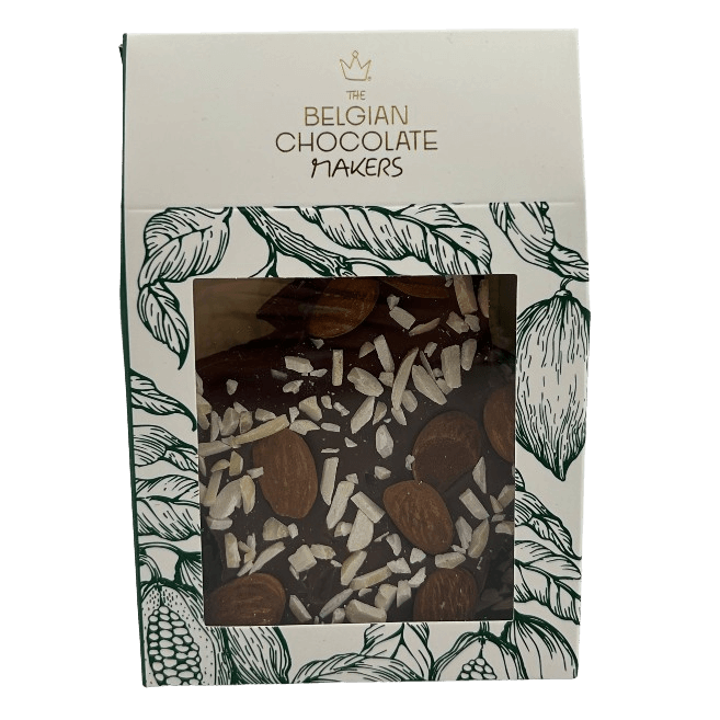 Tavolette spezzate di cioccolato al latte con mandorla