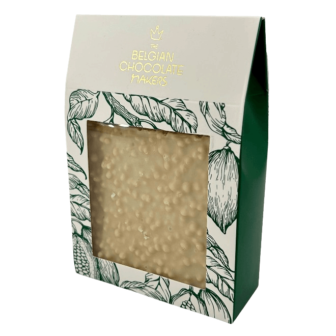 Barrette spezzate al cioccolato bianco con riso soffiato