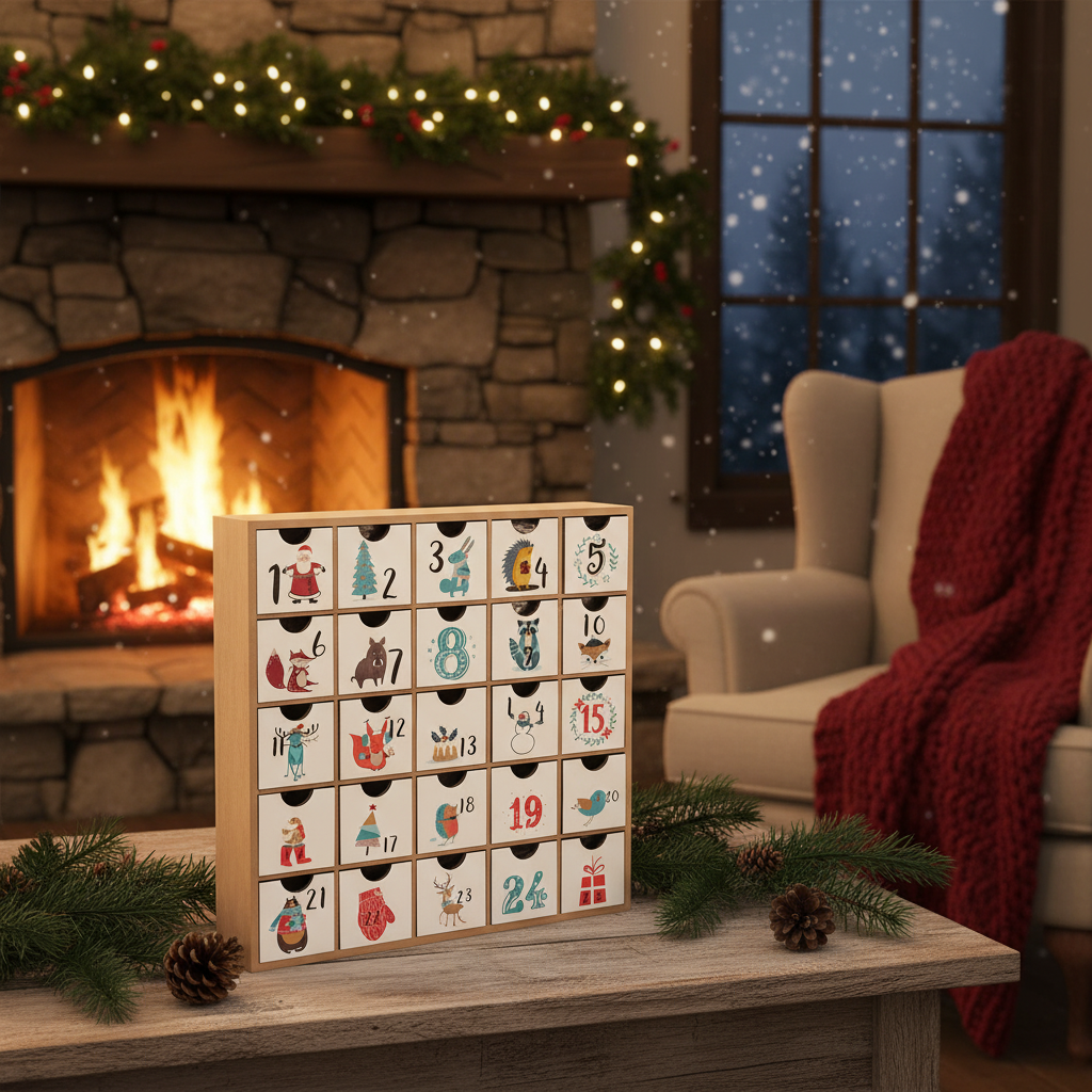 Wooden advent calendar origin 1 Kg