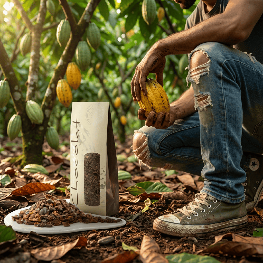 Bag of cacao nibs 400g 5407008479817 The Belgian Chocolate Makers