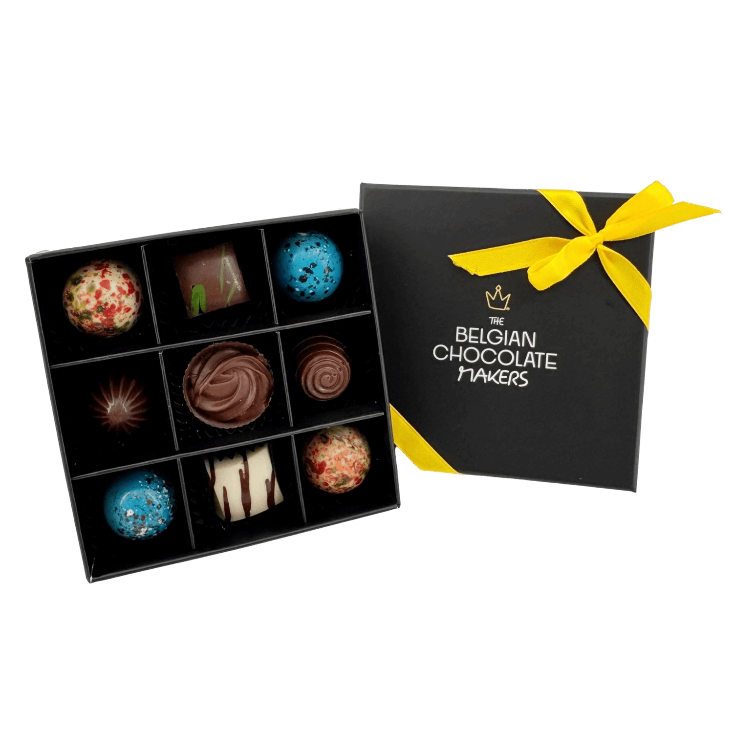 Luxury box of 9 chocolate pralines 135g