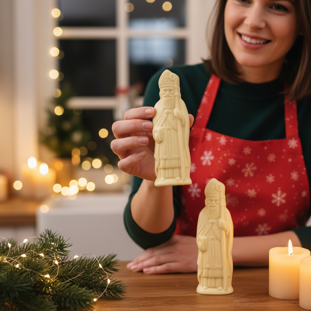 Weiße Schokoladen-Nikolaus-Karamellen 2x35g
