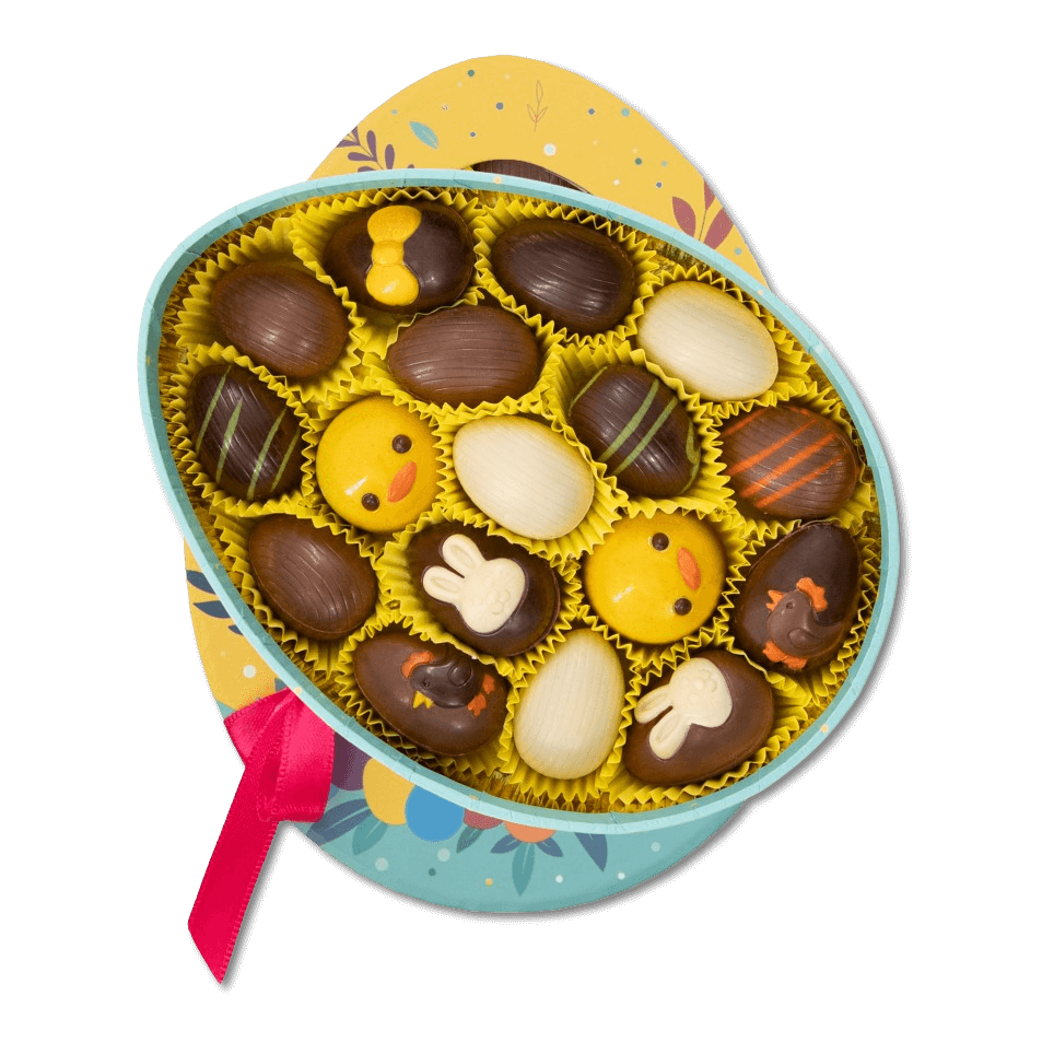 Box of 17 Easter chocolate eggs 145g 5407008470135 The Belgian Chocolate Makers