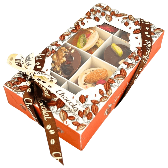 Box of chocolate mendiants 24 pieces 5407008478766 The Belgian Chocolate Makers