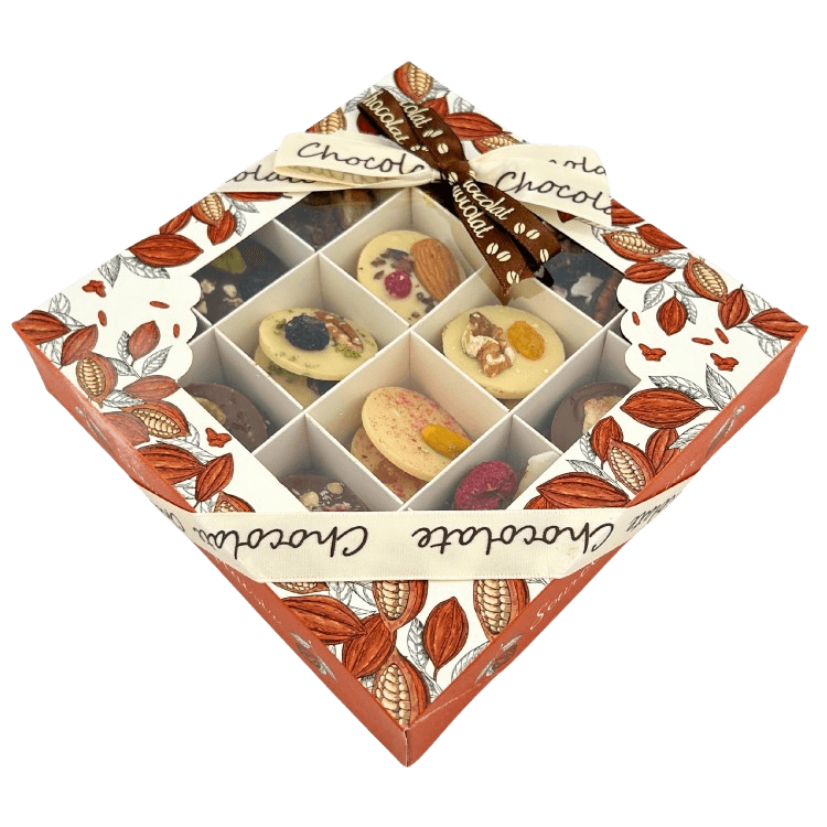 Box of chocolate mendiants 48 pieces 5407008470364 The Belgian Chocolate Makers