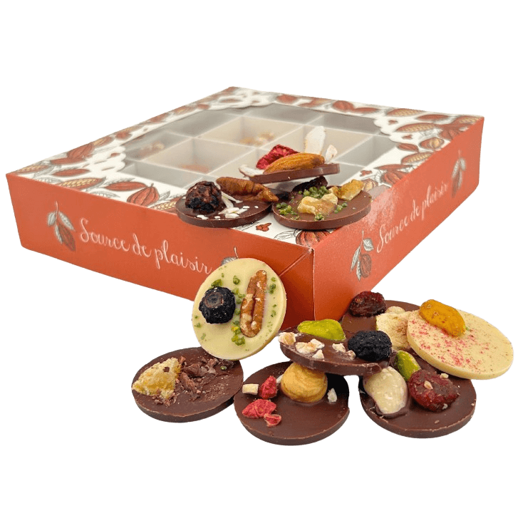 Box of chocolate mendiants 48 pieces 5407008470364 The Belgian Chocolate Makers