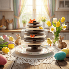 Butterfly Easter chocolate egg 300g 5407008470142 The Belgian Chocolate Makers
