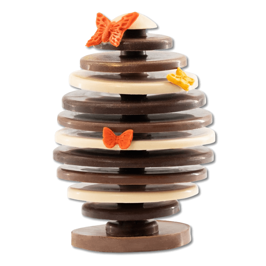 Butterfly Easter chocolate egg 300g 5407008470142 The Belgian Chocolate Makers