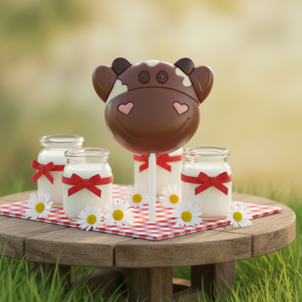 Vollmilchschokolade Kuh-Lutscher 20g