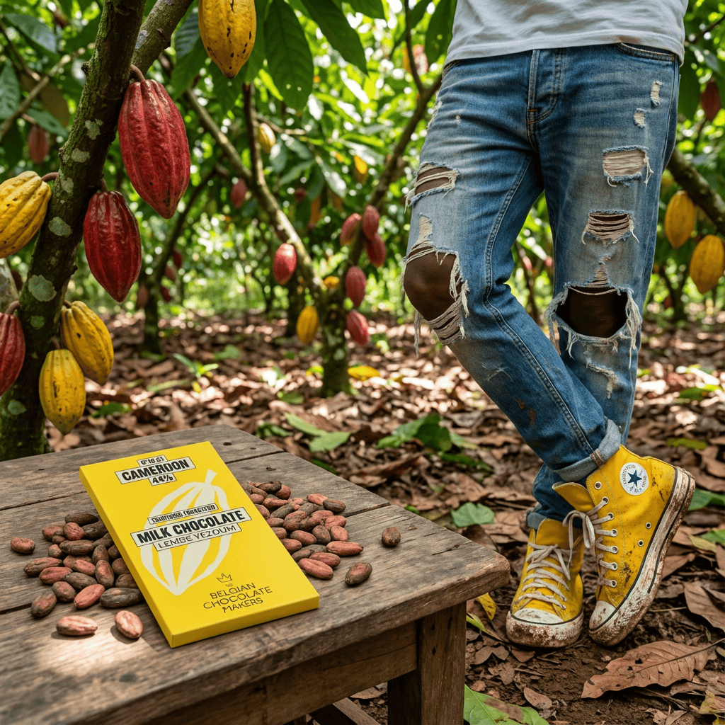 Chocolate bar origin Cameroon Lembé Yézoum 44% 5407008479350 The Belgian Chocolate Makers