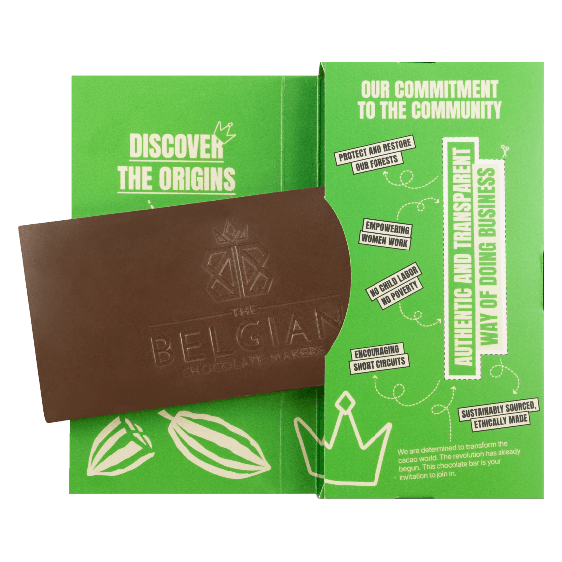 Chocolate bar origin Congo Ituri 44% 5407008477783 The Belgian Chocolate Makers