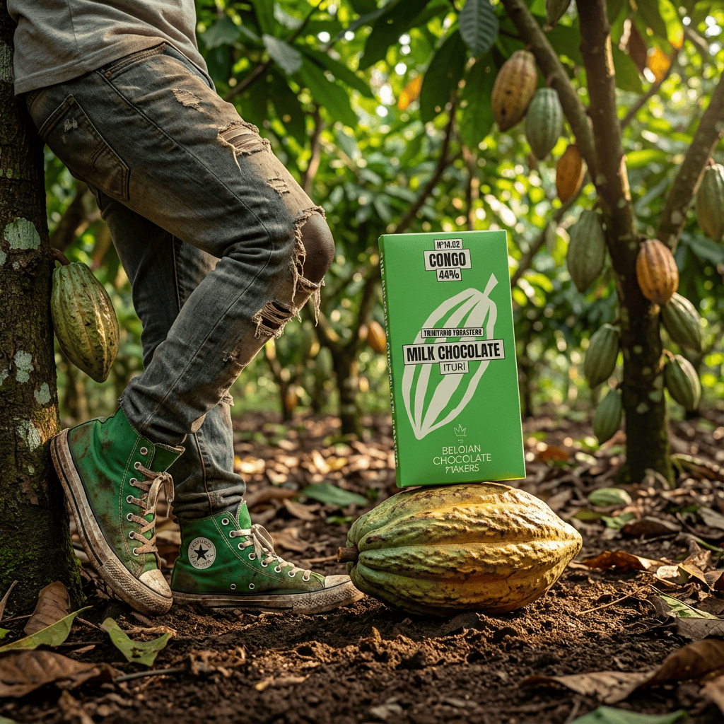 Chocolate bar origin Congo Ituri 44% 5407008477783 The Belgian Chocolate Makers