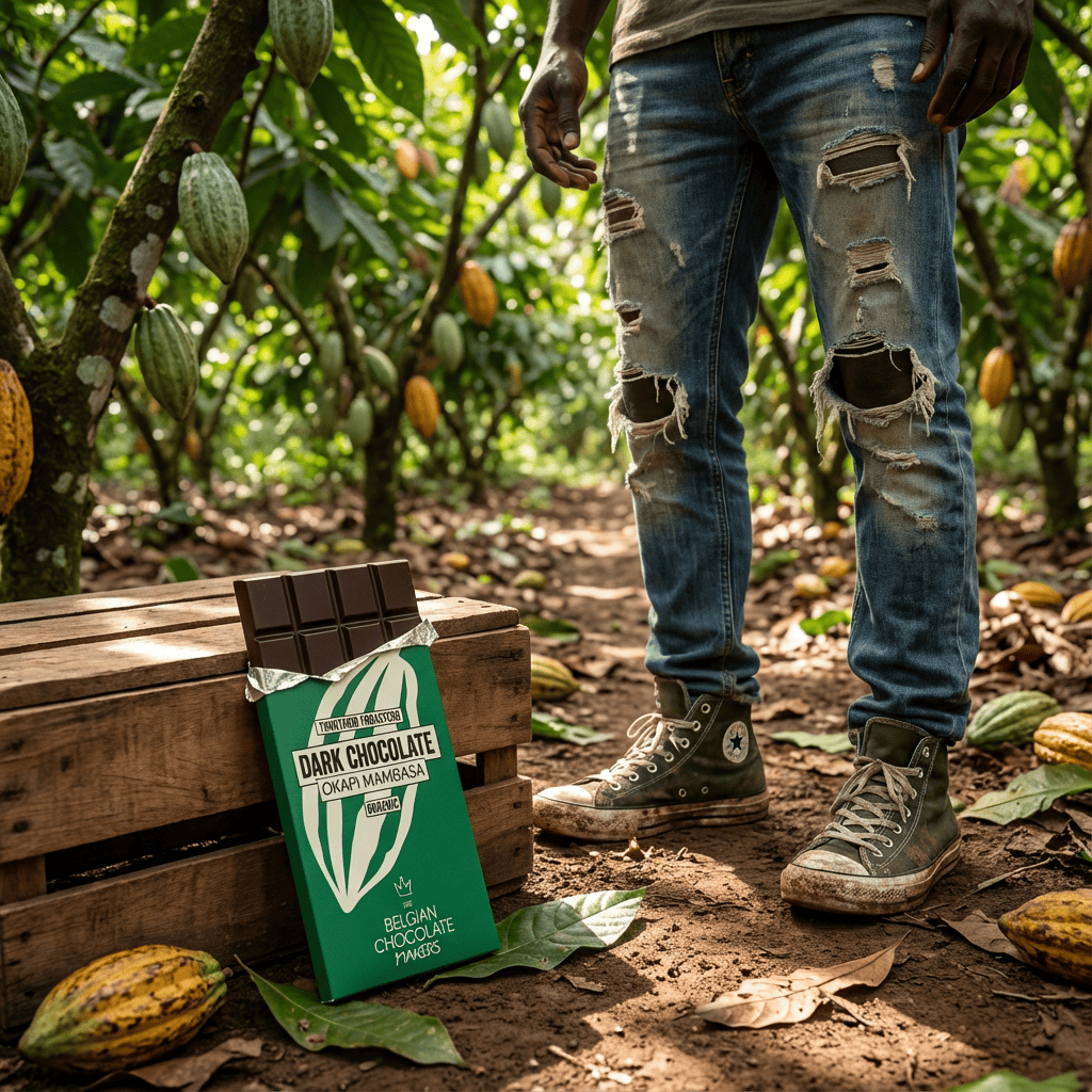 Chocolate bar origin Congo Okapi Mambasa 70% 5407008478223 The Belgian Chocolate Makers
