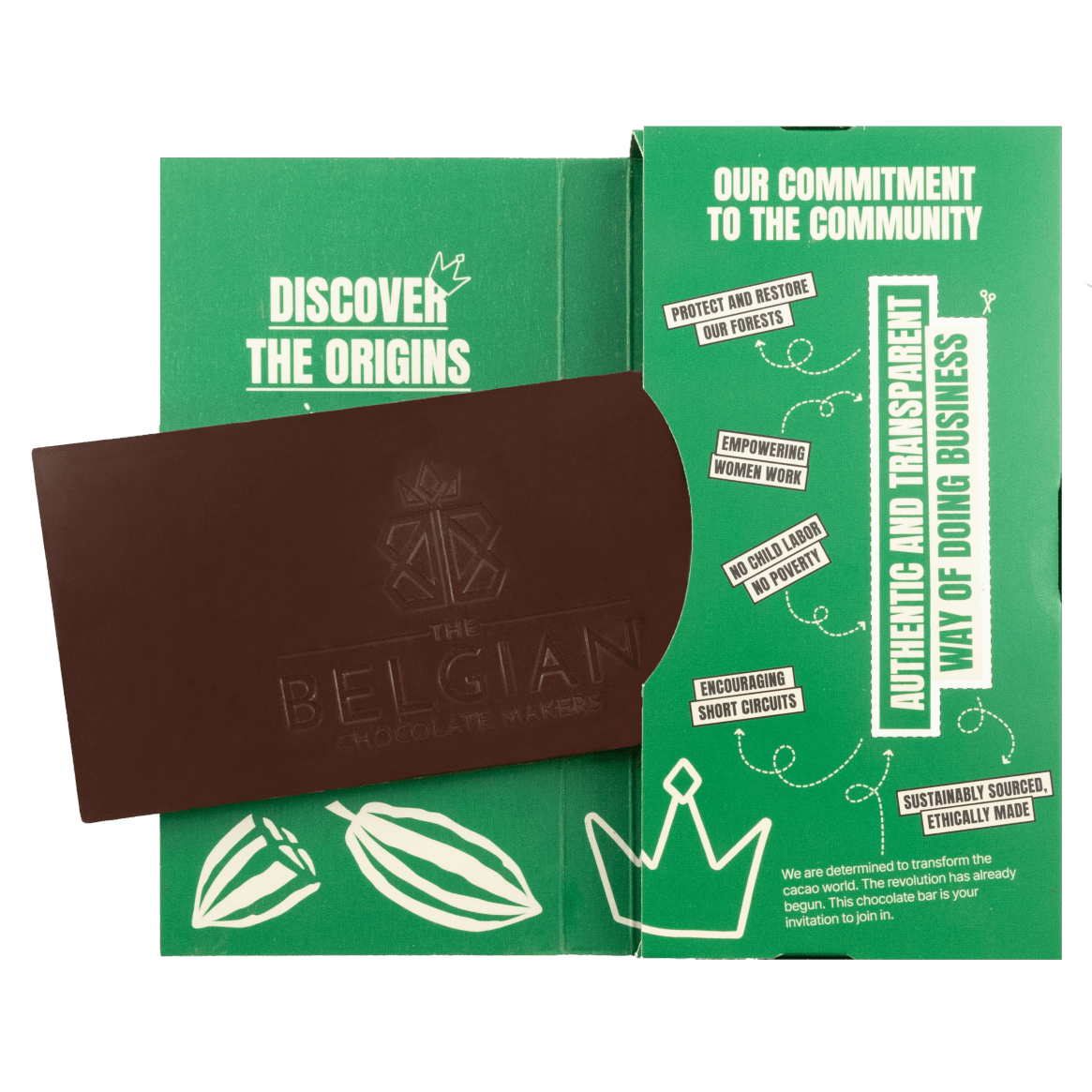 Chocolate bar origin Congo Okapi Mambasa 70% 5407008478223 The Belgian Chocolate Makers