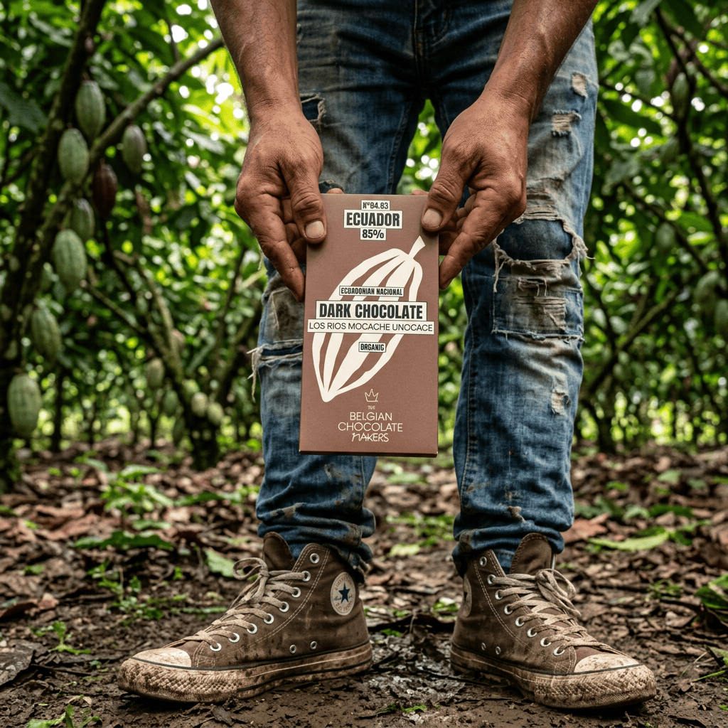 Chocolate bar origin Ecuador Los Rios Mocache Unocace 85% 5407008470227 The Belgian Chocolate Makers