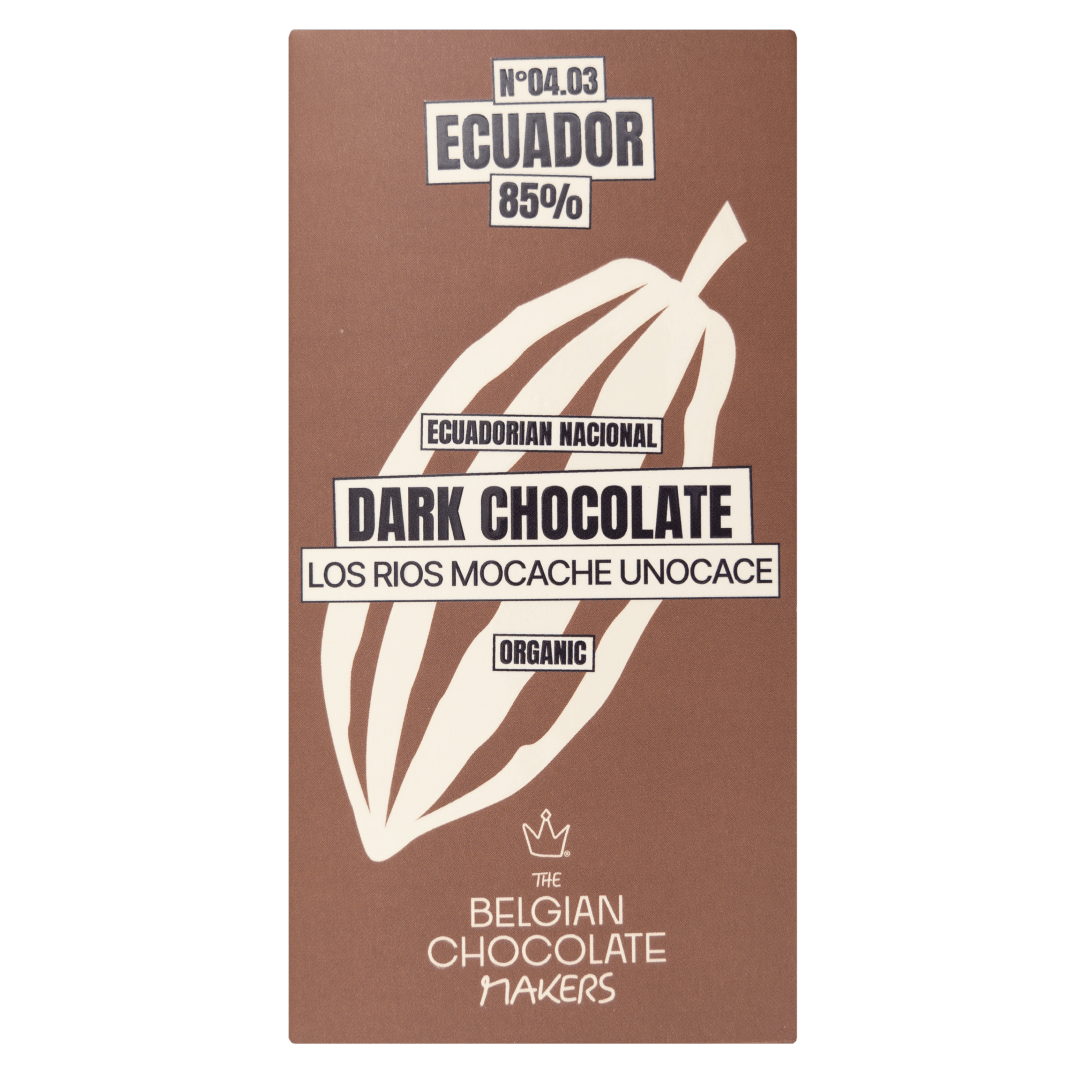Chocolate bar origin Ecuador Los Rios Mocache Unocace 85% 5407008470227 The Belgian Chocolate Makers