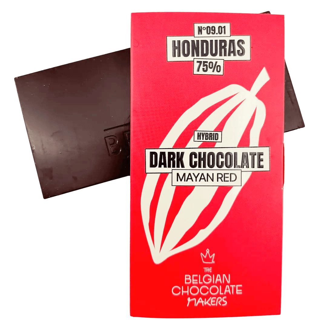 Chocolate bar origin Honduras Mayan Red 75% 5407008476014 The Belgian Chocolate Makers