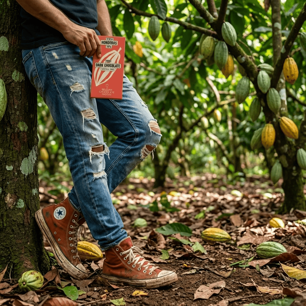 Chocolate bar origin Honduras Mayan Red 75% 5407008476014 The Belgian Chocolate Makers